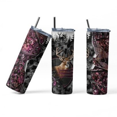 20 oz. Skinny Sublimation Tumblers- Hunting/Fishing