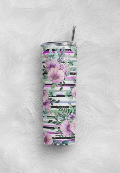 20 oz. Skinny Sublimation Tumblers- Patterns/Floral
