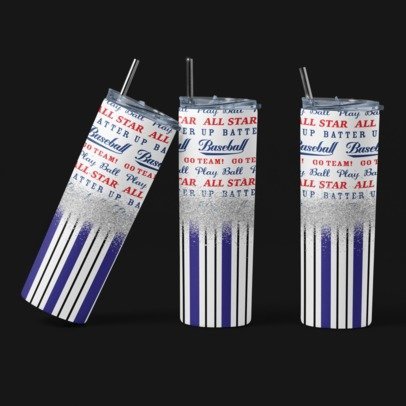 20 oz. Skinny Sublimation Tumblers- Sports