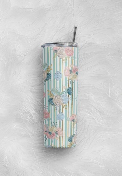 20 oz. Skinny Sublimation Tumblers- Patterns/Floral