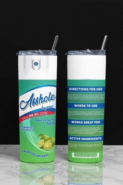20 oz. Skinny Sublimation Tumblers- Be Gone Sprays