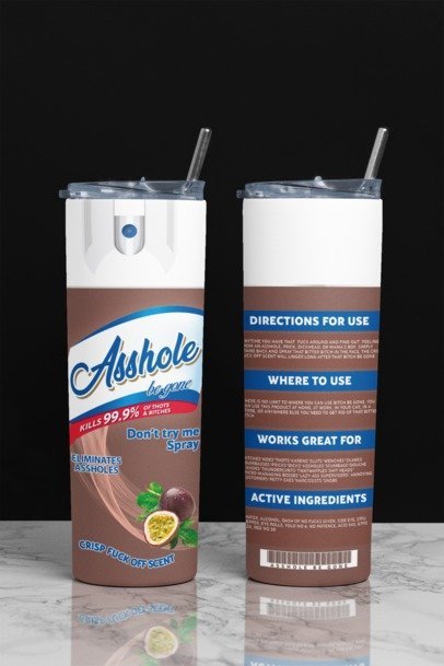 20 oz. Skinny Sublimation Tumblers- Be Gone Sprays