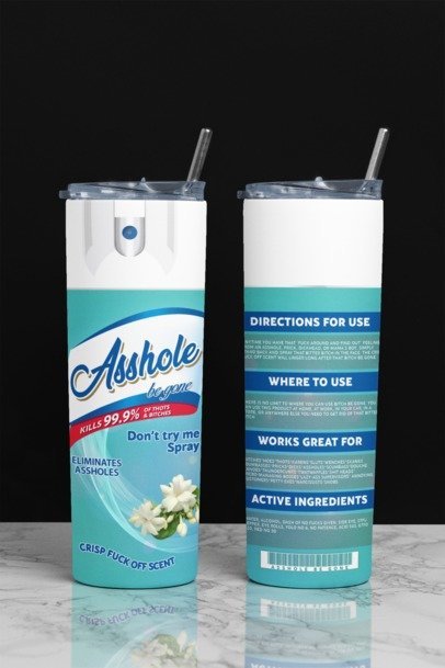 20 oz. Skinny Sublimation Tumblers- Be Gone Sprays