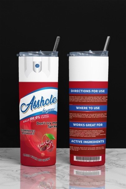 20 oz. Skinny Sublimation Tumblers- Be Gone Sprays