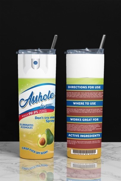 20 oz. Skinny Sublimation Tumblers- Be Gone Sprays