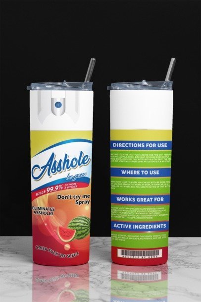20 oz. Skinny Sublimation Tumblers- Be Gone Sprays