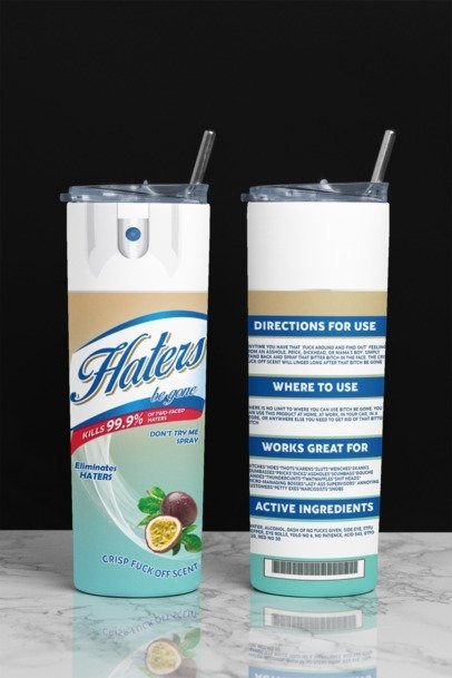 20 oz. Skinny Sublimation Tumblers- Be Gone Sprays