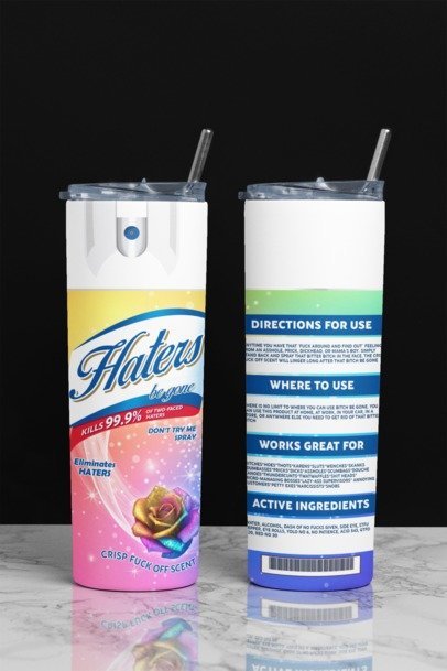 20 oz. Skinny Sublimation Tumblers- Be Gone Sprays