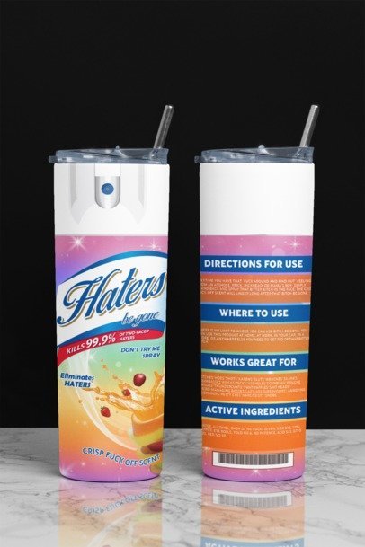 20 oz. Skinny Sublimation Tumblers- Be Gone Sprays