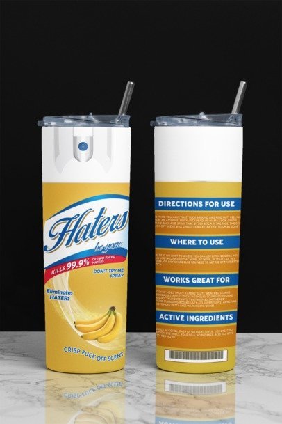 20 oz. Skinny Sublimation Tumblers- Be Gone Sprays
