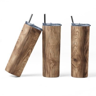 20 oz. Skinny Sublimation Tumblers-Wood Grains