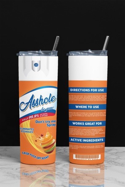20 oz. Skinny Sublimation Tumblers- Be Gone Sprays