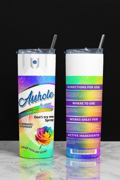 20 oz. Skinny Sublimation Tumblers- Be Gone Sprays