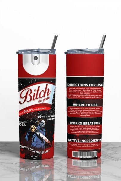 20 oz. Skinny Sublimation Tumblers- Be Gone Sprays