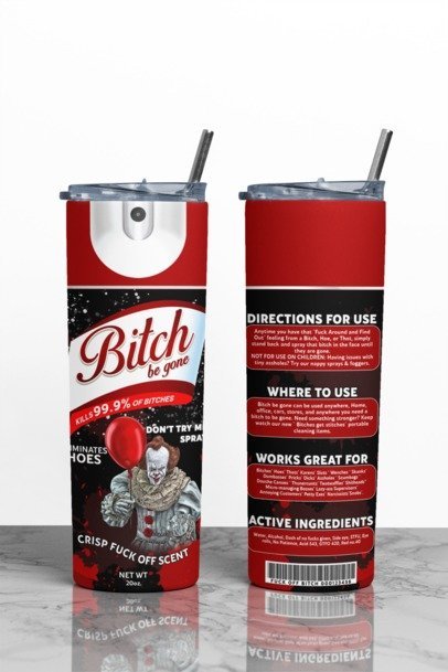 20 oz. Skinny Sublimation Tumblers- Be Gone Sprays