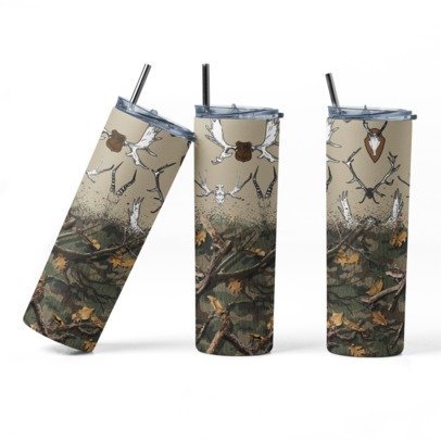 20 oz. Skinny Sublimation Tumblers- Hunting/Fishing