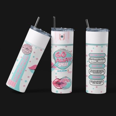 20 oz. Skinny Sublimation Tumblers- Be Gone Sprays