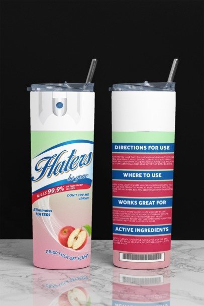 20 oz. Skinny Sublimation Tumblers- Be Gone Sprays