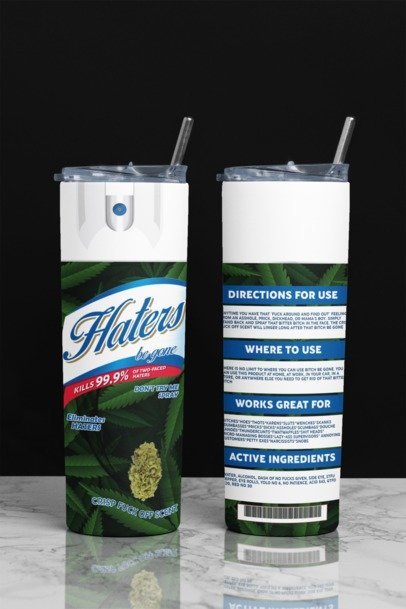 20 oz. Skinny Sublimation Tumblers- Be Gone Sprays