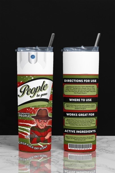 20 oz. Skinny Sublimation Tumblers- Be Gone Sprays