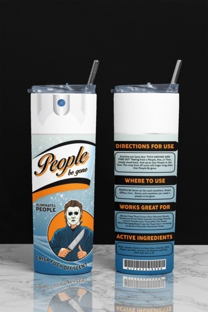 20 oz. Skinny Sublimation Tumblers- Be Gone Sprays