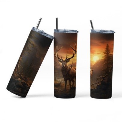 20 oz. Skinny Sublimation Tumblers- Hunting Group 1