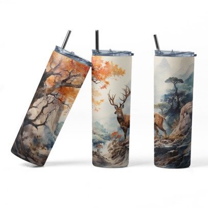 20 oz. Skinny Sublimation Tumblers- Hunting Group 2