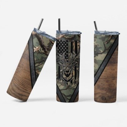 20 oz. Skinny Sublimation Tumblers- Hunting Group 2