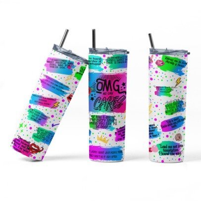 20 oz. Skinny Sublimation Tumblers- Sarcastic