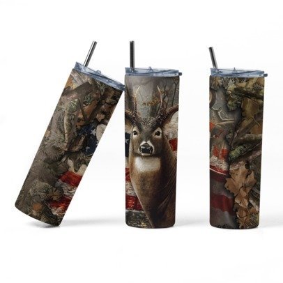 20 oz. Skinny Sublimation Tumblers- Hunting Group 1