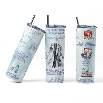 20 oz Skinny Sublimation Occupation Tumblers