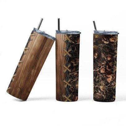 20 oz. Skinny Sublimation Tumblers- Hunting Group 1