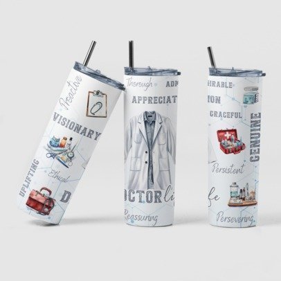 20 oz Skinny Sublimation Occupation Tumblers