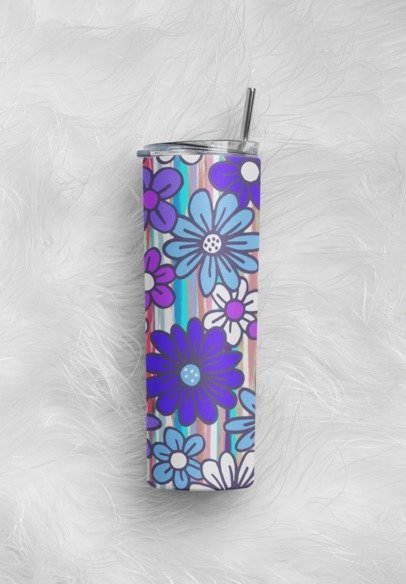 20 oz. Skinny Sublimation Tumblers- Patterns/Floral