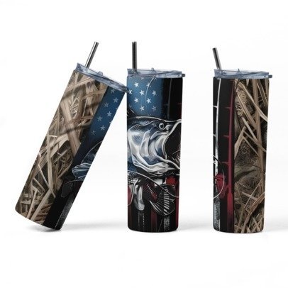 20 oz. Skinny Sublimation Tumblers- Hunting Group 1