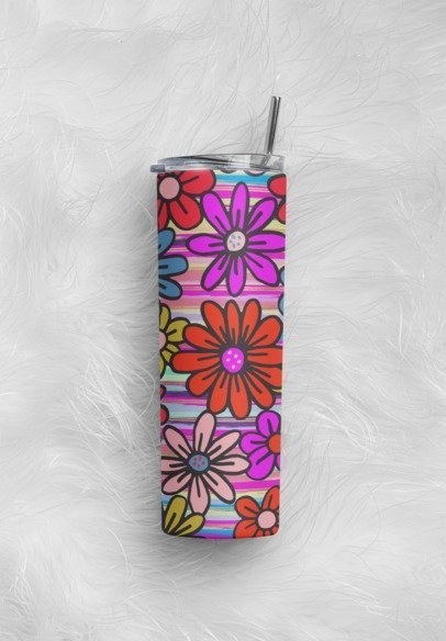 20 oz. Skinny Sublimation Tumblers- Patterns/Floral