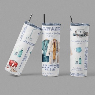 20 oz Skinny Sublimation Occupation Tumblers