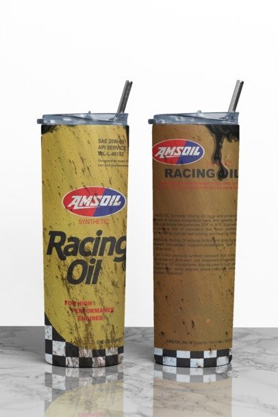 20 oz. Skinny Sublimation "Oil Can" Tumblers