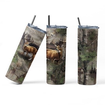 20 oz. Skinny Sublimation Tumblers- Hunting Group 1