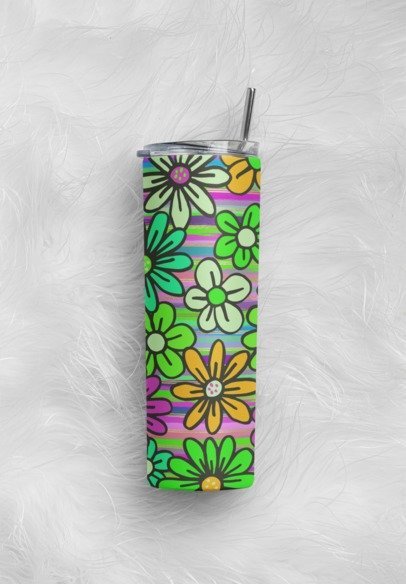 20 oz. Skinny Sublimation Tumblers- Patterns/Floral
