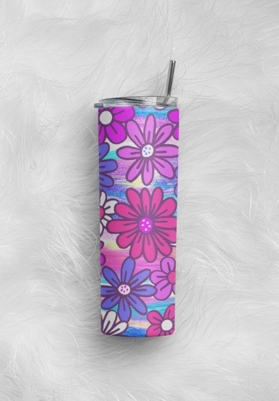 20 oz. Skinny Sublimation Tumblers- Patterns/Floral