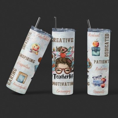 20 oz Skinny Sublimation Occupation Tumblers