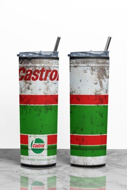 20 oz. Skinny Sublimation "Oil Can" Tumblers