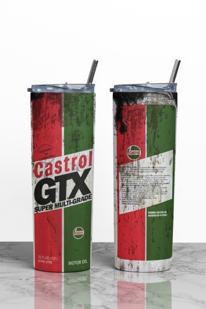 20 oz. Skinny Sublimation "Oil Can" Tumblers