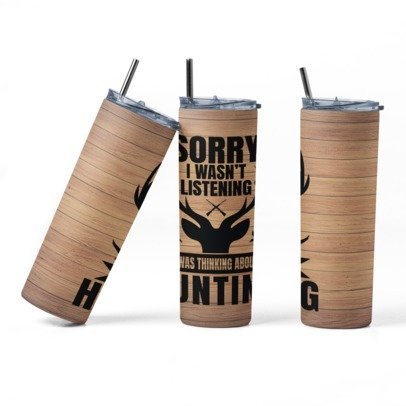 20 oz. Skinny Sublimation Tumblers- Hunting Group 1