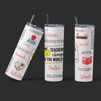 20 oz Skinny Sublimation Occupation Tumblers