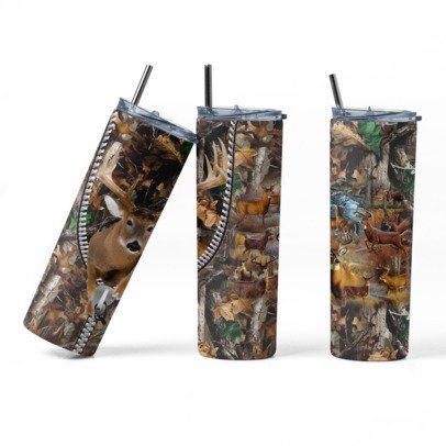 20 oz. Skinny Sublimation Tumblers- Hunting Group 1
