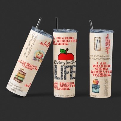 20 oz Skinny Sublimation Occupation Tumblers