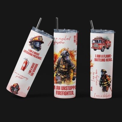 20 oz Skinny Sublimation Occupation Tumblers