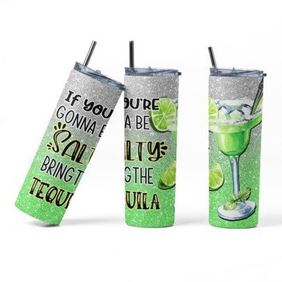 20 oz. Skinny Sublimation Tumblers- Sarcastic